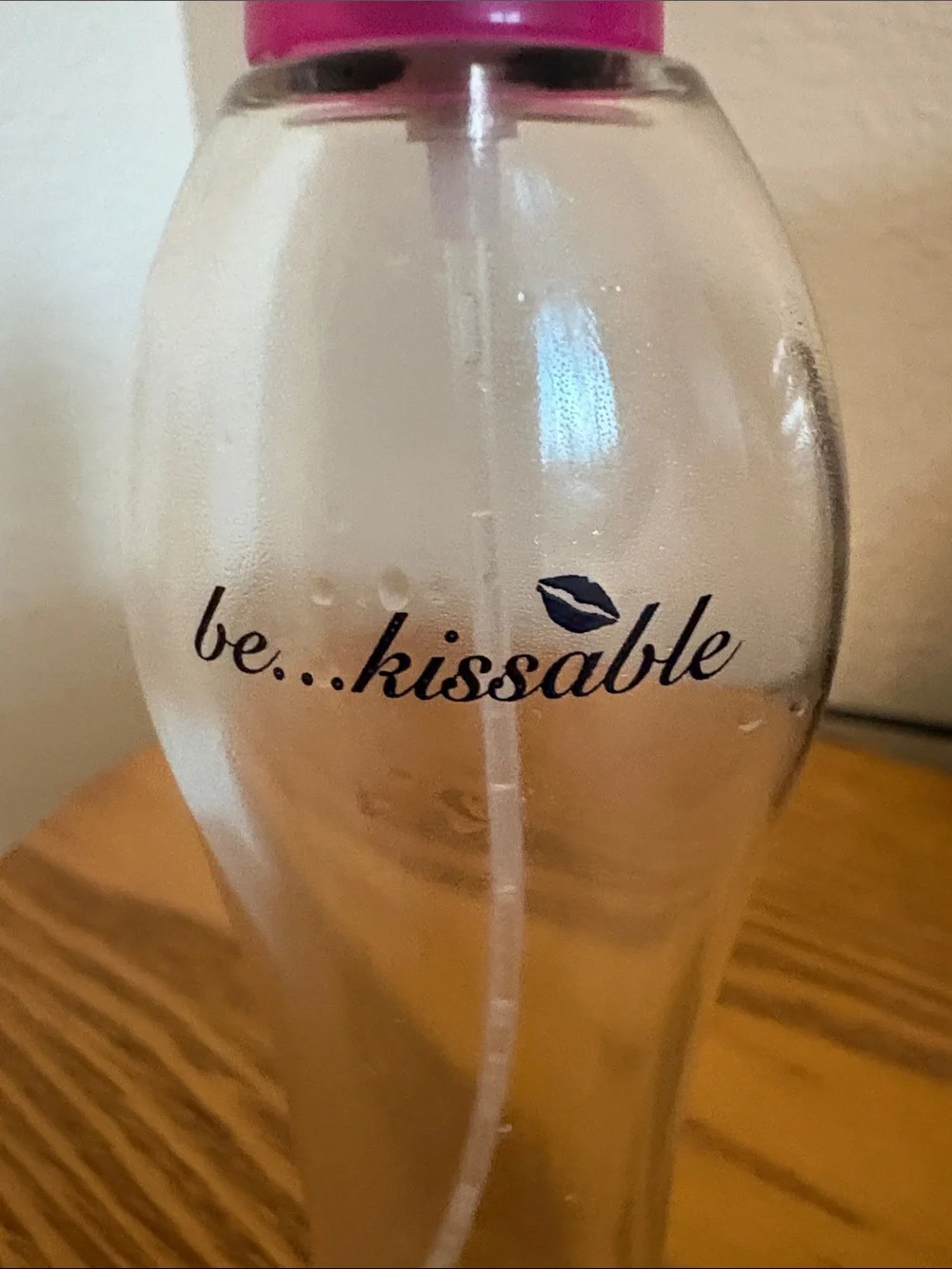 Avon Empty Be... Kissable Clear Bottle with Pink Cap